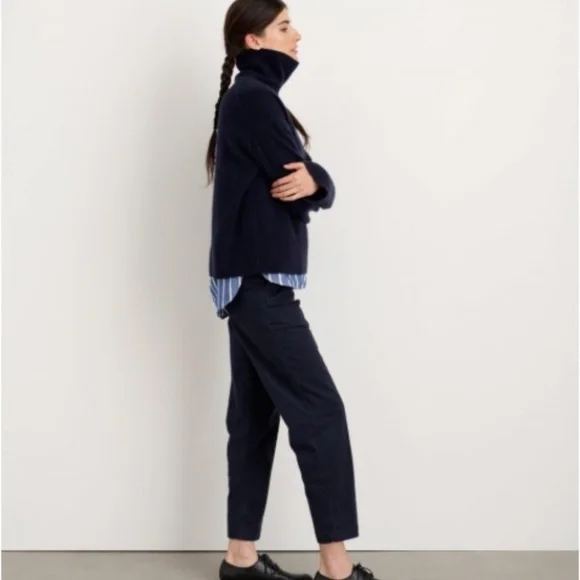 Alex Mill Cecile Turtleneck in 100% Cashmere Turmeric Red Sz S - Picture 7 of 9